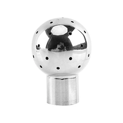 Immagine di Sfera Lavaggio Inox, Akozon Palla Spray Cip di Pulizia del Serbatoio in Acciaio Inossidabile 1/2 Pollice BSP Fisso Spruzzo per Pulizia(Fisso)
