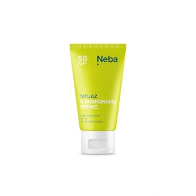 Immagine di NEBA Protezione Solare per Tatuaggi SPF 50 dai Raggi UVA e UVB Cura dei con Allantoina, Vitamina E, D Pantenolo Idrata Leviga la Pelle ml