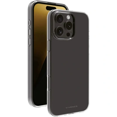 Immagine di Vivanco SUPER SLIM Backcover per cellulare Apple iPhone 16 Pro Max Trasparente Carica induttiva, Anti sabbia, Resistente agli spruzzi dacqua, polvere