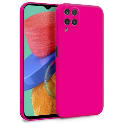 Immagine di MyGadget Cover per Samsung Galaxy M33 5G Custodia in Silicone Morbido a Doppio Strato Case con Protezione Fotocamera &amp; Fodera Interna Antigraffio Magenta Rosso