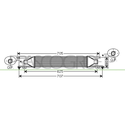 Immagine di PRASCO OP034N001 Intercooler con giunti rapidi OPEL: Corsa D Hatchback