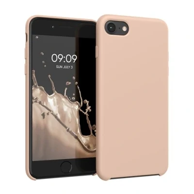 Immagine di kwmobile Cover per Apple iPhone SE (2022) / (2020) 8 7 Custodia Back Case Smartphone in Silicone TPU Protezione Gommata rosa antico