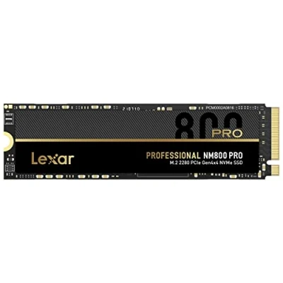 Immagine di Lexar Professional NM800 PRO SSD 512 GB PCIe Gen4 NVMe M.2 2280 interno Solid State Drive, fino a 7450 MB/s in lettura, per PS5, giocatori e creatori (LNM800P512G RNNNG)
