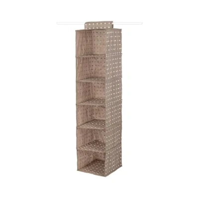 Immagine di Compactor Rivoli Organizer Portatutto a Sospensione, 6 Scomparti, Fissaggio con Velcro, Fino kg, Marrone RIVOLI, 30 x H 128 cm, RAN4381B