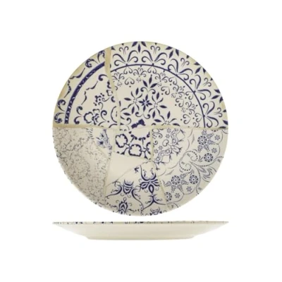 Immagine di H&amp;h alyssa set 12 piatti piani, stoneware, cm25