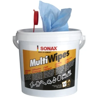 Immagine di SONAX Panni detergenti (72 Pezzi) per la Pulizia accurata di Macchine, Utensili, Pompe Benzina ed Altre superfici Lisce in Interni Esterni Art. N. 04680000