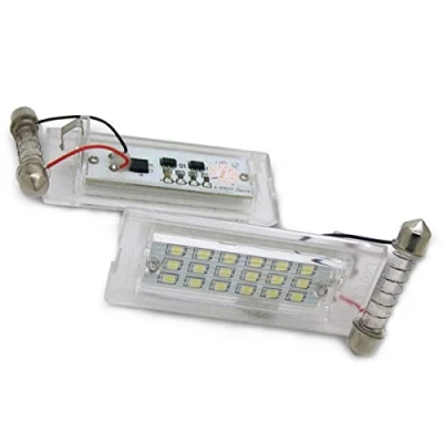 Immagine di MuChangZi 2 lampadine LED Canbus per Targa 18 SMD 3528 B/MW E53 X5 1999 2003 E83 X3 2004 2009 Senza errori