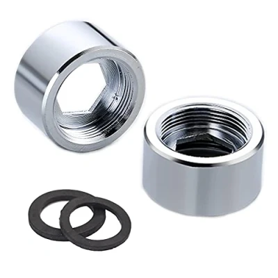 Immagine di HATOOLHA® 2 adattatori per rubinetto, trasferimento filettatura femmina NPT da 24 mm a femmina, aeratore rubinetto bagno, cucina, depuratore d&#039;acqua (NPT F20 F24)