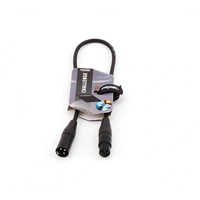 Immagine di Proel CHL250LU05 Cavo professionale audio bilanciato connessioni Cannon XLR 3P Maschio a Femmina 0.5 mt., Nero