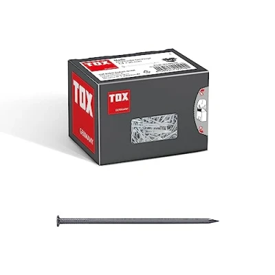 Immagine di TOX Chiodi a filo 1,4x25 mm con testa svasata per semplici giunzioni in legno e superfici piane, uso universale interni ed esterni, acciaio lucido, 400 g cartone, 063100101