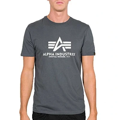 Immagine di Alpha Industries Tshirt con stampa, Uomo, Taglia: Small, Anthrazit