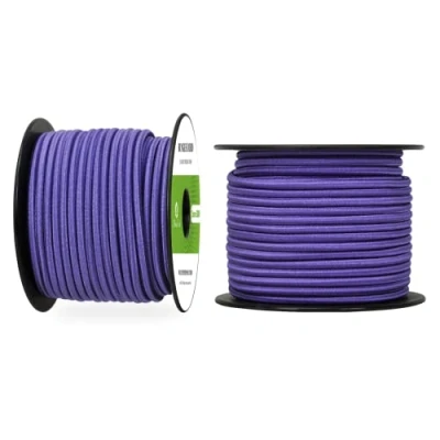 Immagine di Abma Cord Corda Elastica 5mm 30M di Gomma Cavo Elastico Marino per Teloni, Tende e Bagagli Viola