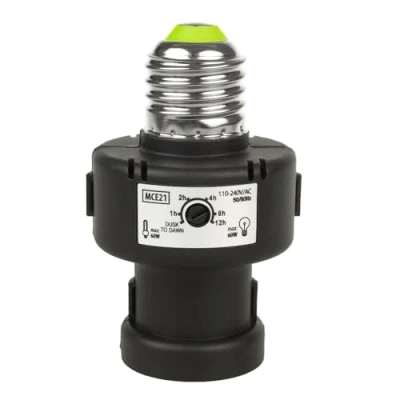 Immagine di Maclean MCE21 Portalampada con Sensore Crepuscolare e Timer IP20