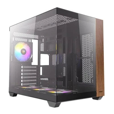 Immagine di Antec CX800 Wood ARGB Mid Tower Case da gioco per PC, in vetro temperato, colore nero