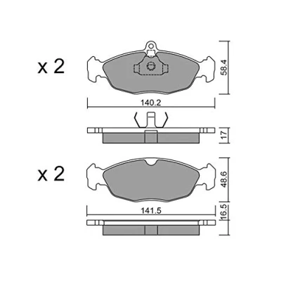 Immagine di METELLI 22 0077 0 Kit pastiglie freno Predisposto per contatto segnalazione usura OPEL: Corsa B Hatchback, Astra F CC, A JAGUAR: XJ Sedan
