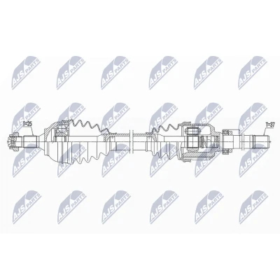 Immagine di NTY NPW CT 107 Albero motore / Semiasse Assale anteriore Dx
