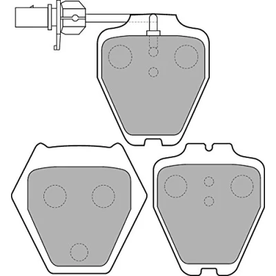 Immagine di DELPHI LP1703 Kit pastiglie freno con contatto segnalazione usura lamierino anticigolío senza accessori AUDI: A6 C5 Avant, A4 B5 Sedan
