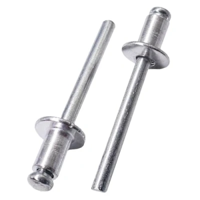 Immagine di SKIR&#039;CO 30 rivetti ciechi in alluminio 6,0 x 12 mm, mandrino acciaio, a testa bombata, DIN 7337