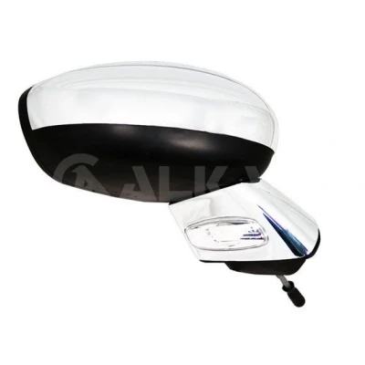 Immagine di Specchio retrovisore esterno Alkar 6130862 Dx cromo elettrico termico, con sensore temperatura, ribaltabile/ripiegabile elettricamente, convesso