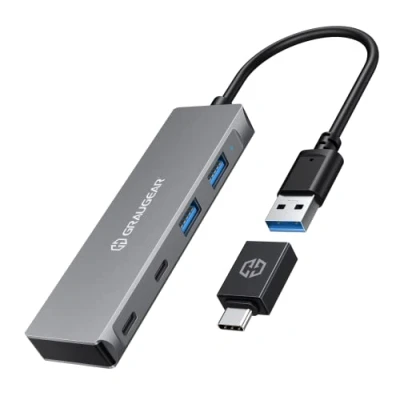 Immagine di GrauGear G HUB2A2C AC 4 Porte Hub USB 3.0 Argento
