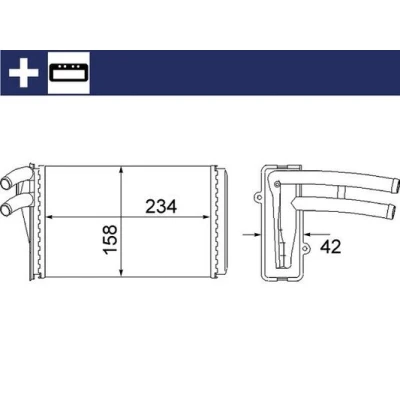 Immagine di MAHLE ORIGINAL AH 54 000S Radiatore Riscaldamento con parti annesse AUDI: 80 B4 Sedan, B3, Coupe B3