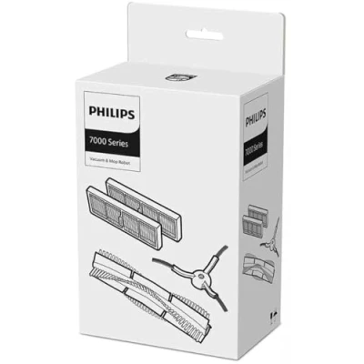 Immagine di Philips Kit sostitutivo per Robot HomeRun Aqua Serie 7000 2 filtri lavabili, 1 spazzola principale, laterale, compatibile con XU7100 e XU7000 (XV1473/00)