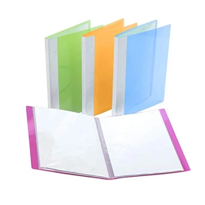 Immagine di Portalistini,Portalistino 4 pezzo A4 30 Tasche Multicolore Lati Visualizza portafoglio Libro Presentazione Cartella con Copertura Flessibile