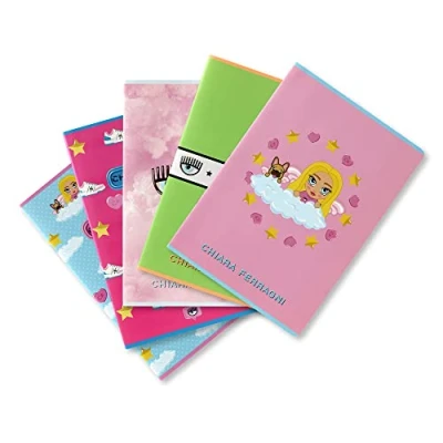 Immagine di Pigna Maxi Quaderni Chiara Ferragni, f.to A4, Confezione 5 pezzi, mix fantasy A, 1R , rigato, 02321471R
