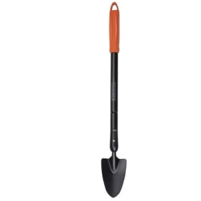 Immagine di BLACK+DECKER Cazzuola da giardino testa appuntita manico telescopico 77 105 cm resistente al calore nero