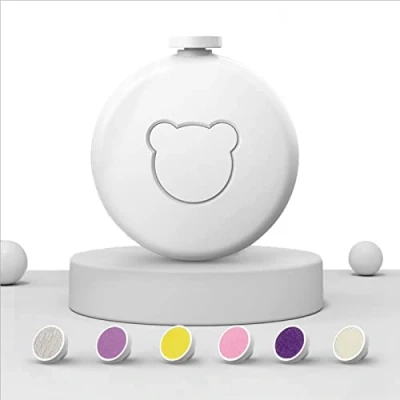 Immagine di Lima elettrica per unghie, tagliaunghie bambini, set manicure, elettrico neonati e 6 in 1 (Bianco)