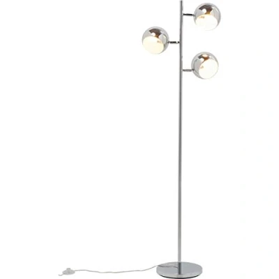 Immagine di Kare Design Lampada Da Terra, Calotta, Argento, 151X26X40Cm, Cromata, Lampadine Non Incluse