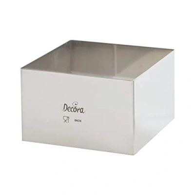 Immagine di Decora 22 x H 6 cm 0063788 Quadrato Inox, in Acciaio Inossidabile, Argento