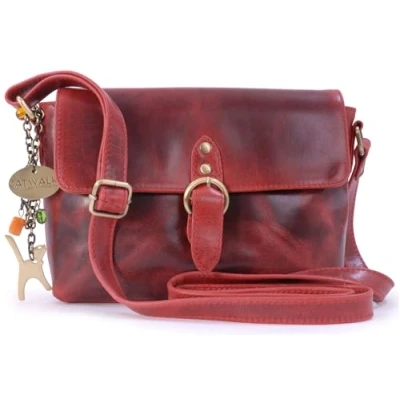 Immagine di Catwalk Collection Handbags Piccola Borsa Tracolla Donna Pelle Borsetta Regolabile FREYA Rosso
