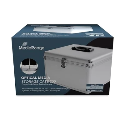 Immagine di Valigetta per CD MediaRange 300 CD/DVD/Blu ray Alluminio Argento 1 pz. (L x A P) 301 180 265 mm BOX76