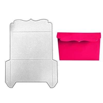 Immagine di Yiifunglong Fustelle per fustellare a busta, scrapbooking, goffratura, carta fai da te, biglietti di auguri, stencil argento
