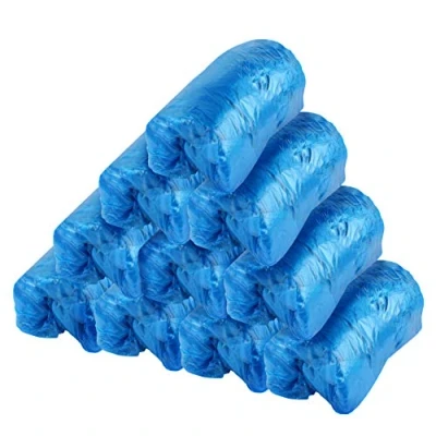 Immagine di Copriscarpe usa e getta, 200 pz getta in plastica per la casa cucina Attico Cantine Hotel Laboratory, Monouso blu è resistente alla polvere durevole