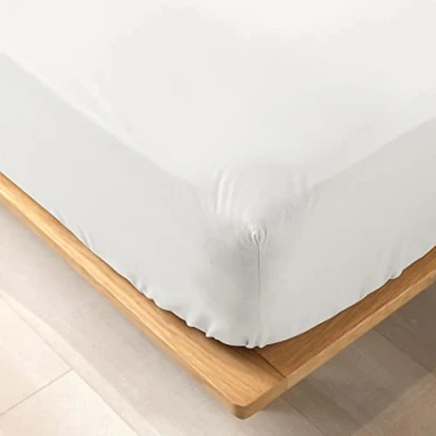 Immagine di douceur d&#039;intérieur, Lenzuolo con angoli elasticizzati (140 x 190 cm) Biolina Bianco, 100% Cotone Bio