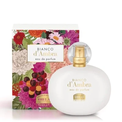 Immagine di Helan, Bianco d&#039;Ambra Profumo Donna con Note Sensuali Speziate, Eau de Parfum Femminile Iris e Felce, Profumi Leggeri Fragranza Muschiata Incenso, Durata 4 5 Ore, Made in Italy, 100 ml