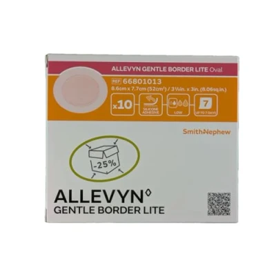 Immagine di Allevyn Gentle Border Lite OVAL dressing, 8.6 x 7.7 cm