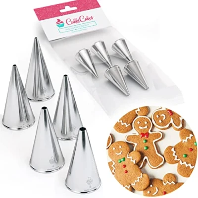 Immagine di Cukkicakes Set di 5 Beccucci per Sac a Poche Professionali Disegnare e Scrivere Su Biscotti, Torte, Cupcake (Numeri 1, 2, 3, 4 5) Bocchette Pasticceria prodotte in Corea