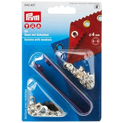 Immagine di Prym Occhielli e rondelle, d&#039;Argento, Durchmesser 8 mm