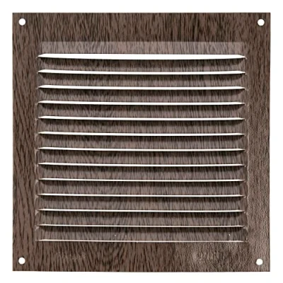 Immagine di Amig Griglia Quadrata in Alluminio Griglie di Ventilazione per Presa d&#039;aria Ideale Soffitto Cucina e Bagno Dimensioni: 150 x mm Colore: Marrone