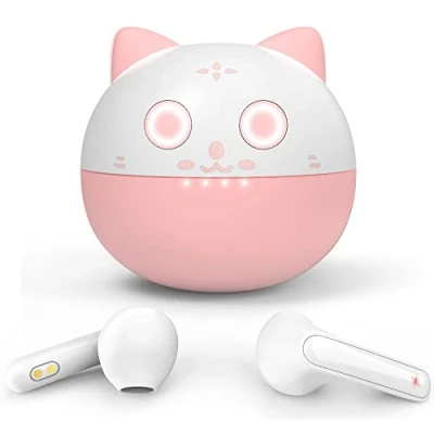 Immagine di Cuffie Bluetooth, design da basket Auricolari wireless Bluetooth 5.0 per gli amanti del Impermeabile 30 ore di gioco Sport Microfono integrato USB C Ricarica rapida IOS Android