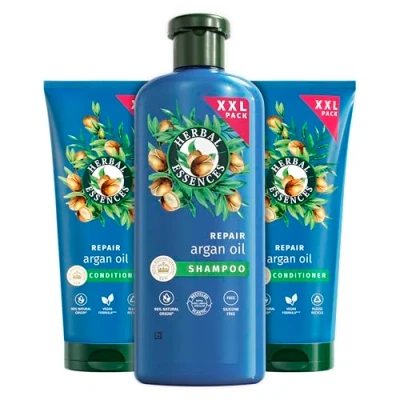 Immagine di Herbal Essences Shampoo Repair (1 x 680 ml) e balsamo (2 350 con olio di argan, dai capelli danneggiati ai più lisci lucidi