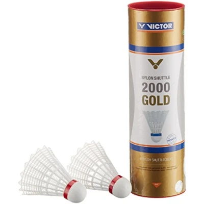 Immagine di Victor Shuttle 2000, Volani di nylon, set da 6, ,Rosso / Bianco