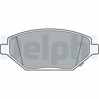 Immagine di DELPHI LP3301 Kit pastiglie freno con segnalatore acustico usura lamierino anticigolío senza accessori OPEL: Karl