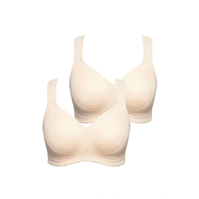 Immagine di Ulla Popken Grosse GRÖSSEN 2ER PACK, OHNE BÜGEL, Vorgeformte CUPS Reggiseno, Donna, Taglia: 13C, Beige