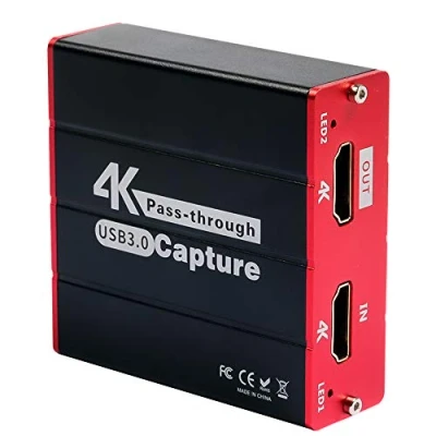Immagine di TreasLin Game Scheda di acquisizione Video USB 1080p 60fps per PS5,PS4,Switch Wii U DSLR Xbox su OBS,XSplit,Twitch,Youtube Supporta Windows,Mac,4K zero latenza HDMI Loopout.320.
