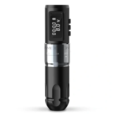 Immagine di Ambition MARS U macchinetta per tatuaggi wireless con corsa regolabile Penna a cartuccia rotante motore coreless da 1800 mAh Display LED digitale tatuatore