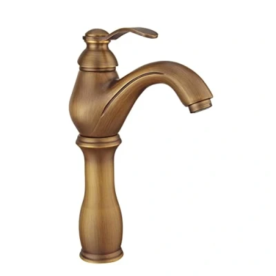 Immagine di Fw Rubinetto Bagno Alto Miscelatore Monocomando Lavabo Antico Ottone Lavabo, Regolazione A Caldo E Freddo Bidet, Valvola in Ceramica, Bronzo